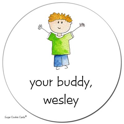 Sugar Cookie Gift Stickers - Kid 6 Sugar Cookie Gift Stickers - Kid 6